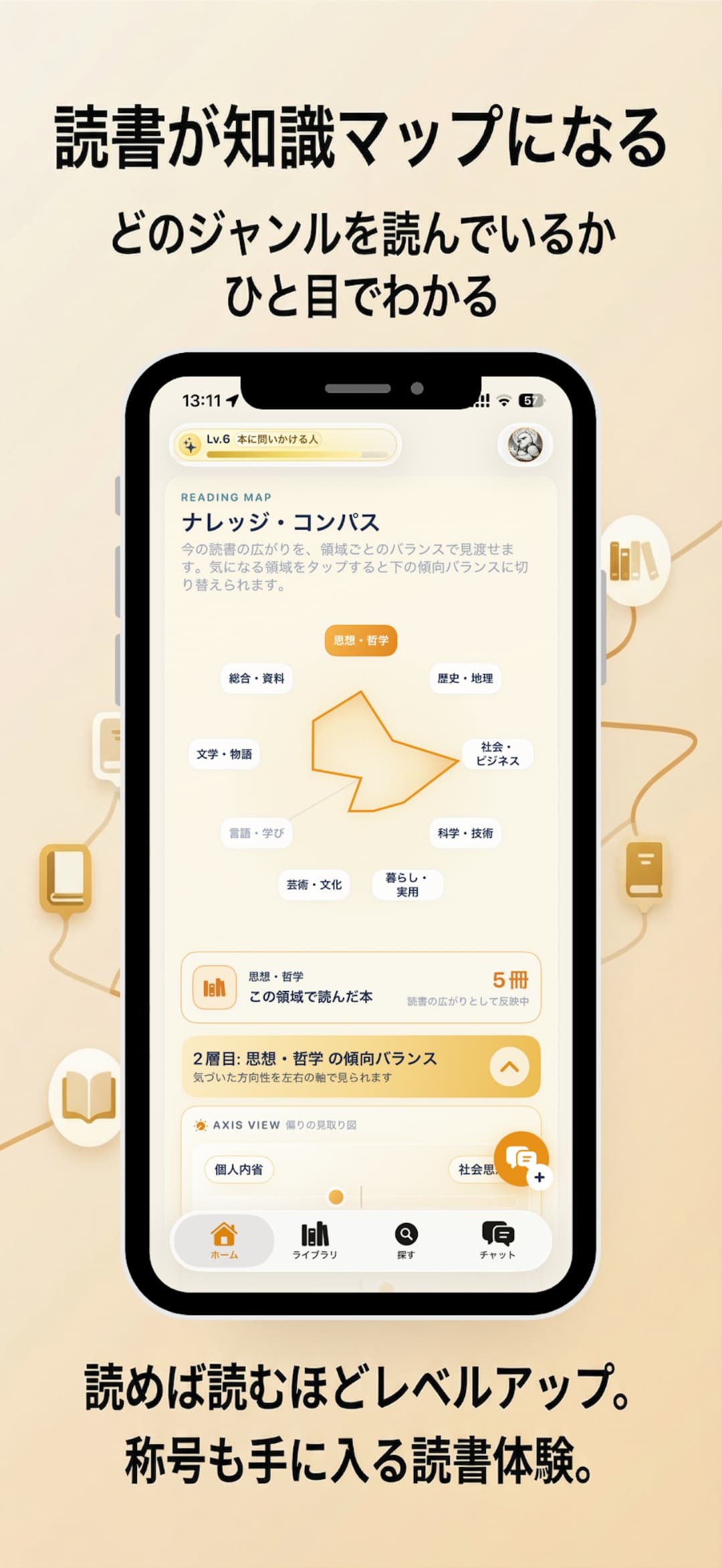 ナレッジ・コンパス — 知識マップと称号